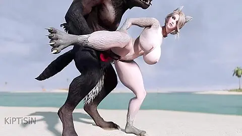 Wolf Girl Fucked By Werewolf On The Beach 2