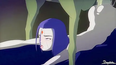 Raven And Beast Boy [interpolation 60fps] (deepstroke)