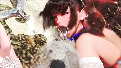 Huge Slippery Toad With Tentacles Fucks Poor Girl