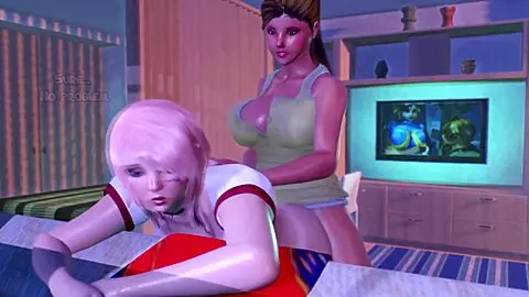 Two Girls Paid The Hostess With Anal Threesome