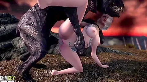 Skyrim - Sluty Bitch Wanted To Play With A Monster And Was Inseminated